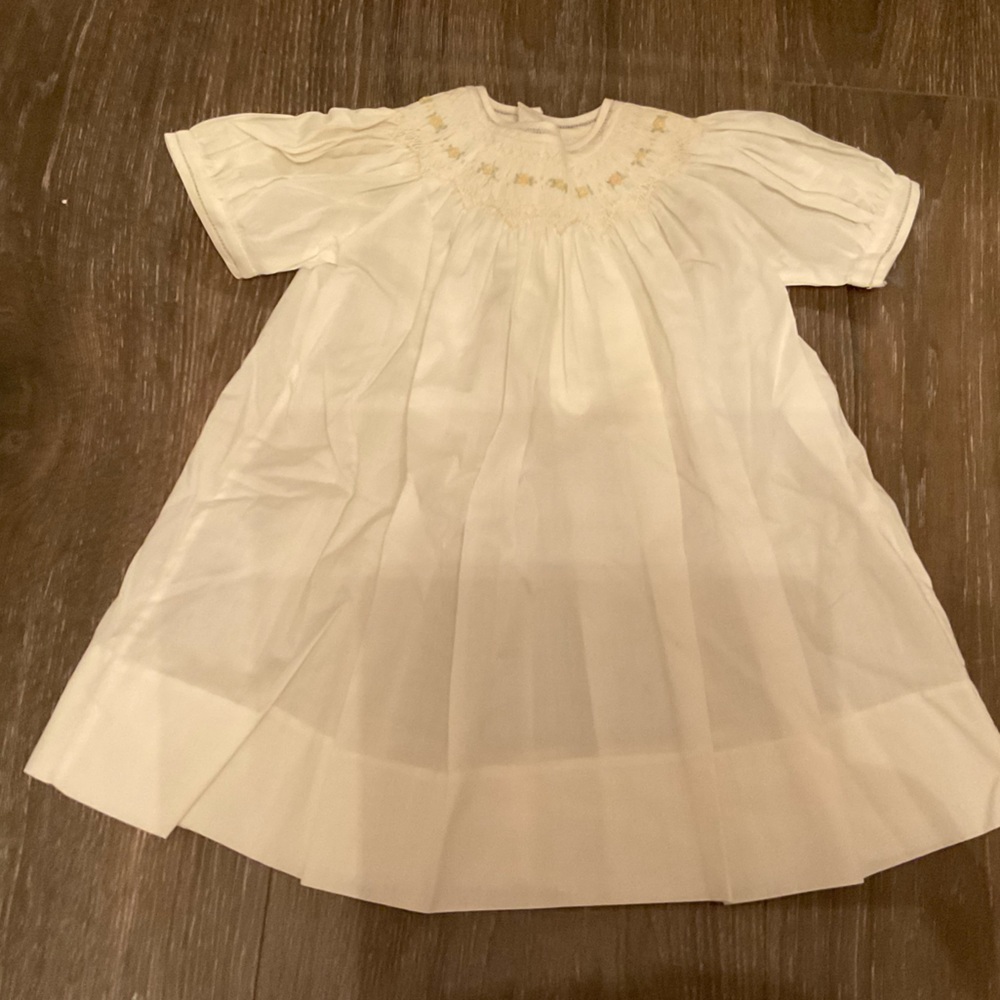 Hand Embroidered Baby Dress 6M EUC